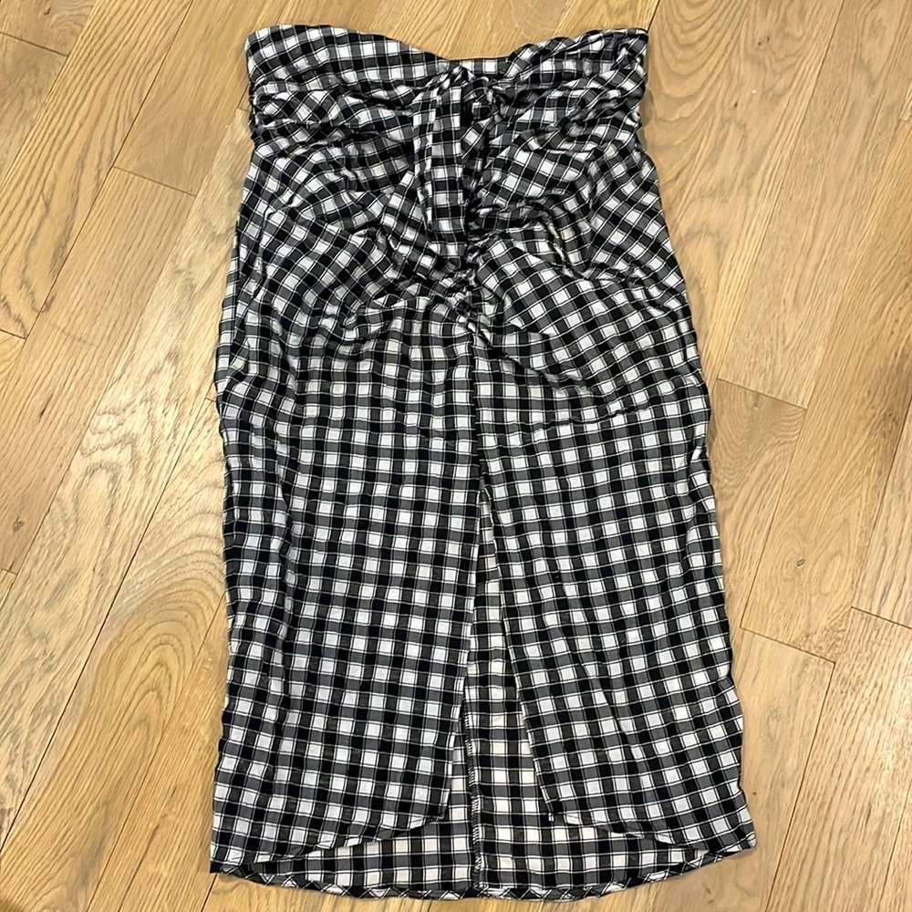 Zara skirt, plaid, black and white